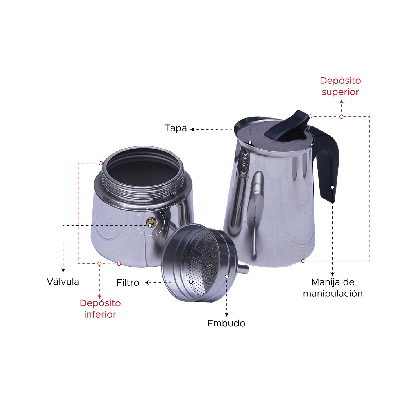 Cafetera tipo Italiana 300ml