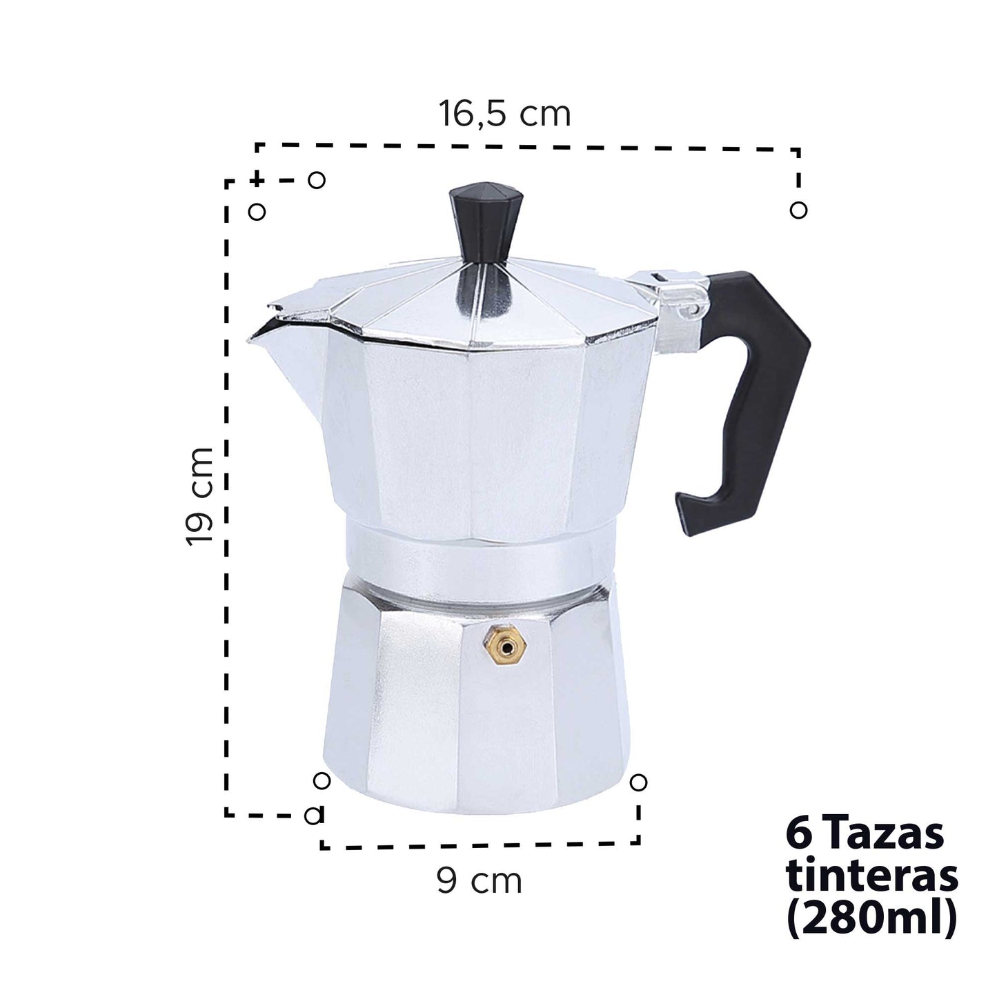 Cafetera moka 6 tazas – 280 ml