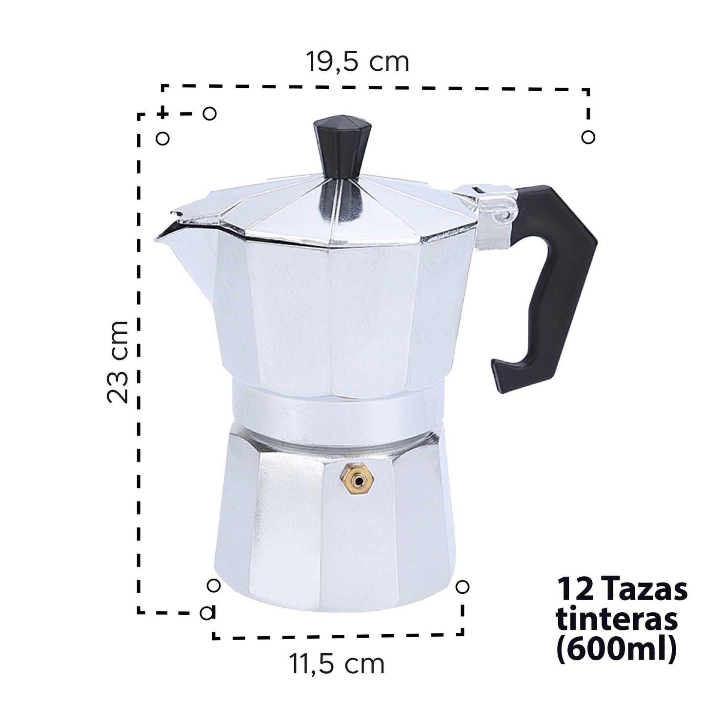 Cafetera moka 12 tazas – 600 ml
