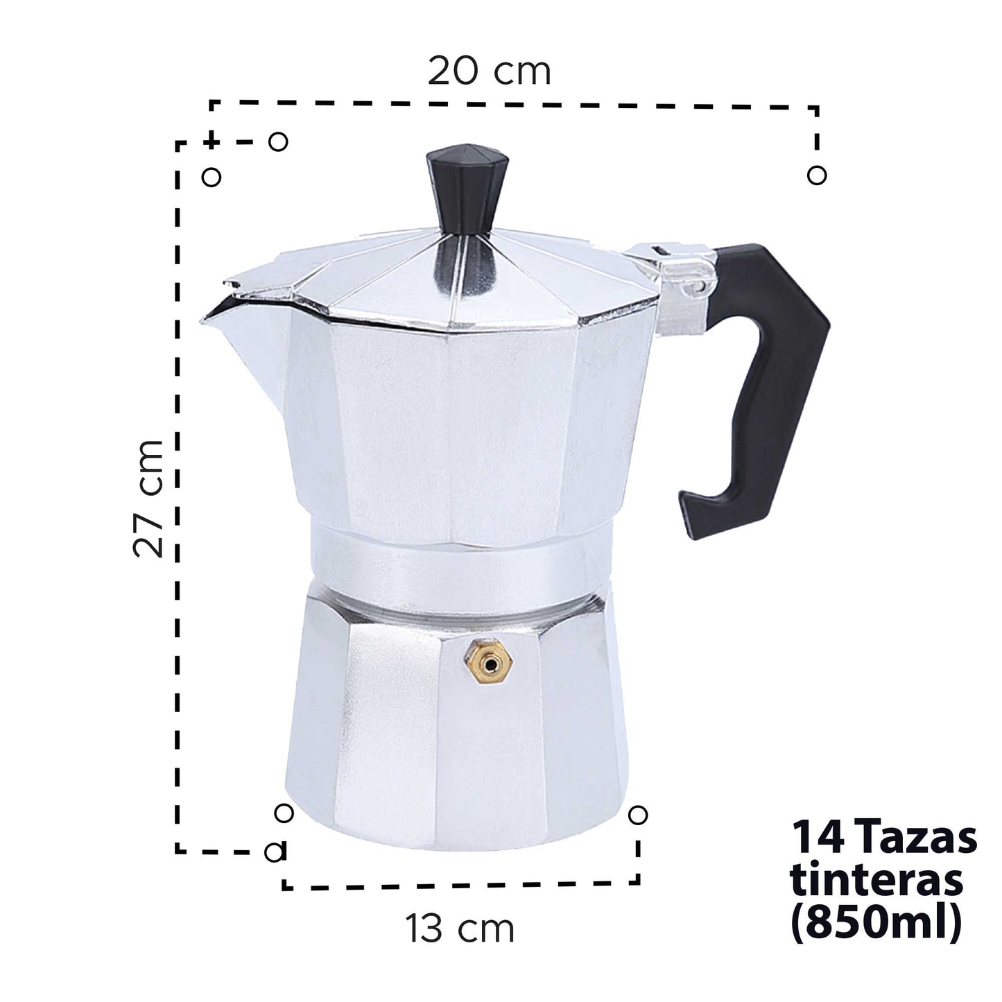 Cafetera moka 14 tazas – 850 ml