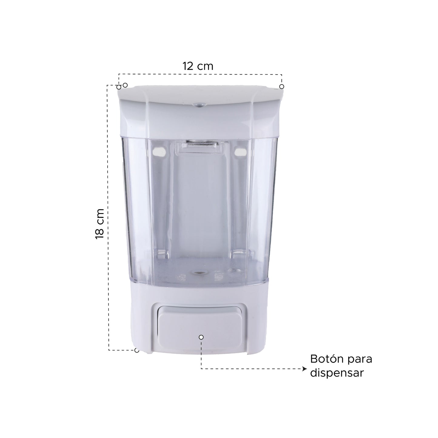 Dispensador de Jabón y Gel 800 ml Transparente