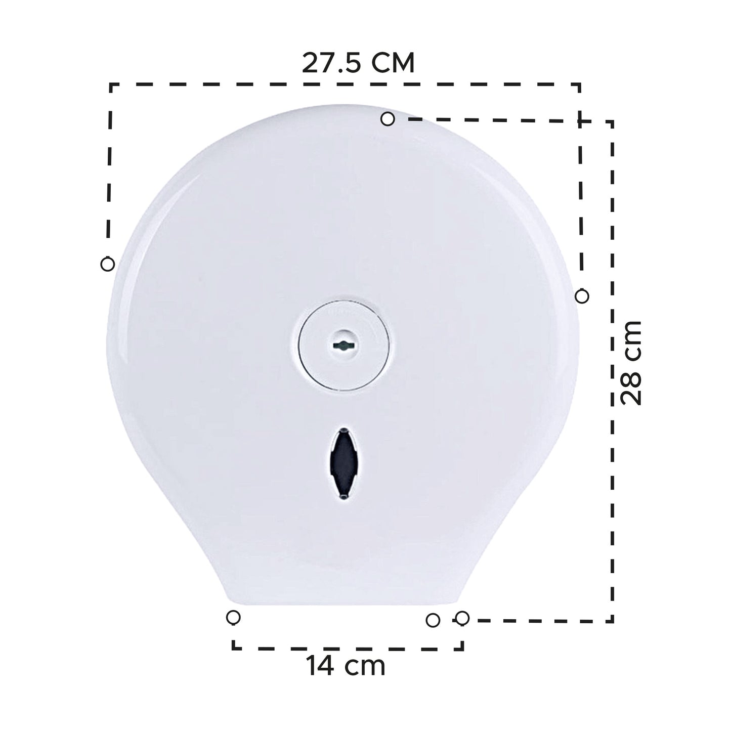 Dispensador de papel higiénico jumbo ABS Blanco