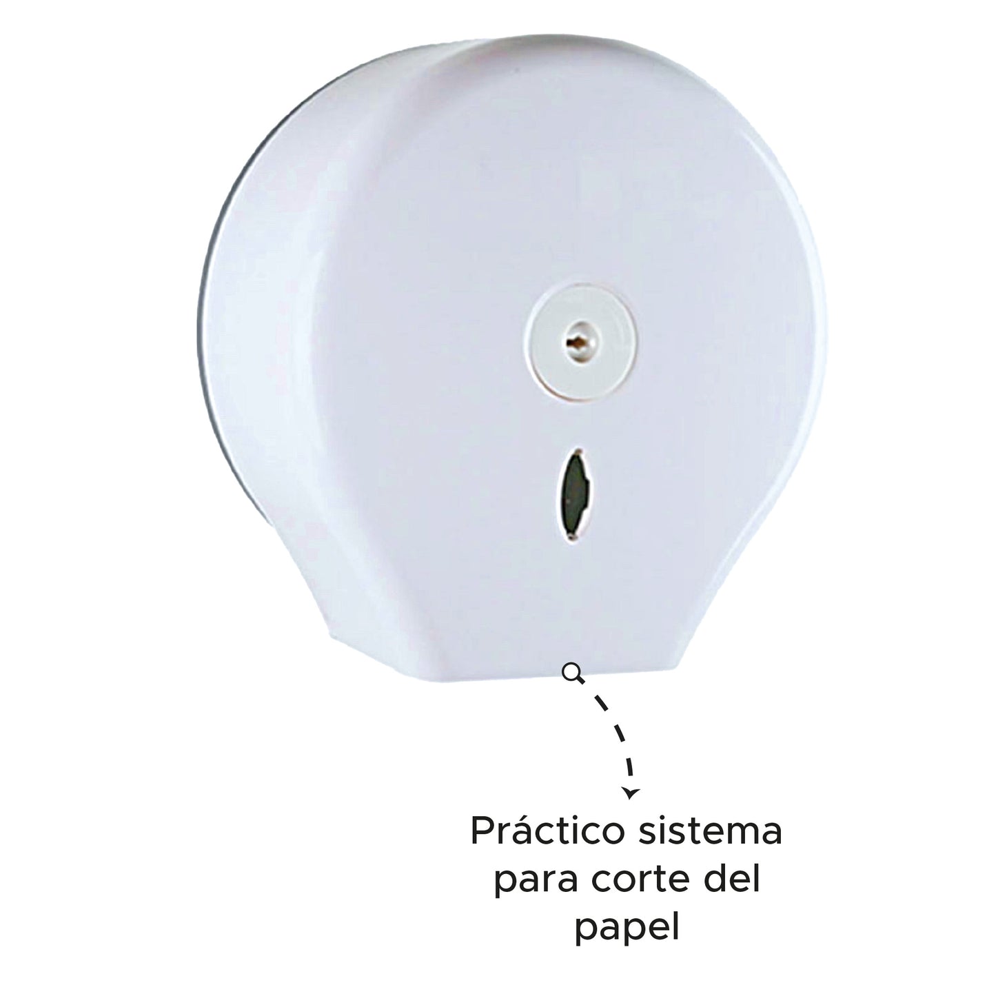 Dispensador de papel higiénico jumbo ABS Blanco