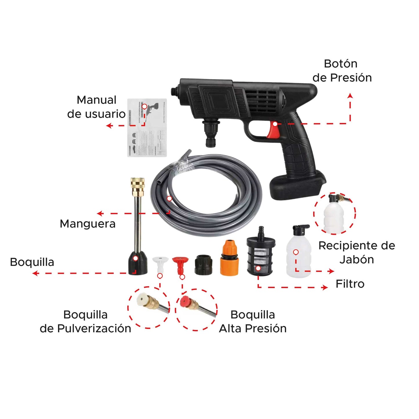 Hidrojet inalámbrico portátil