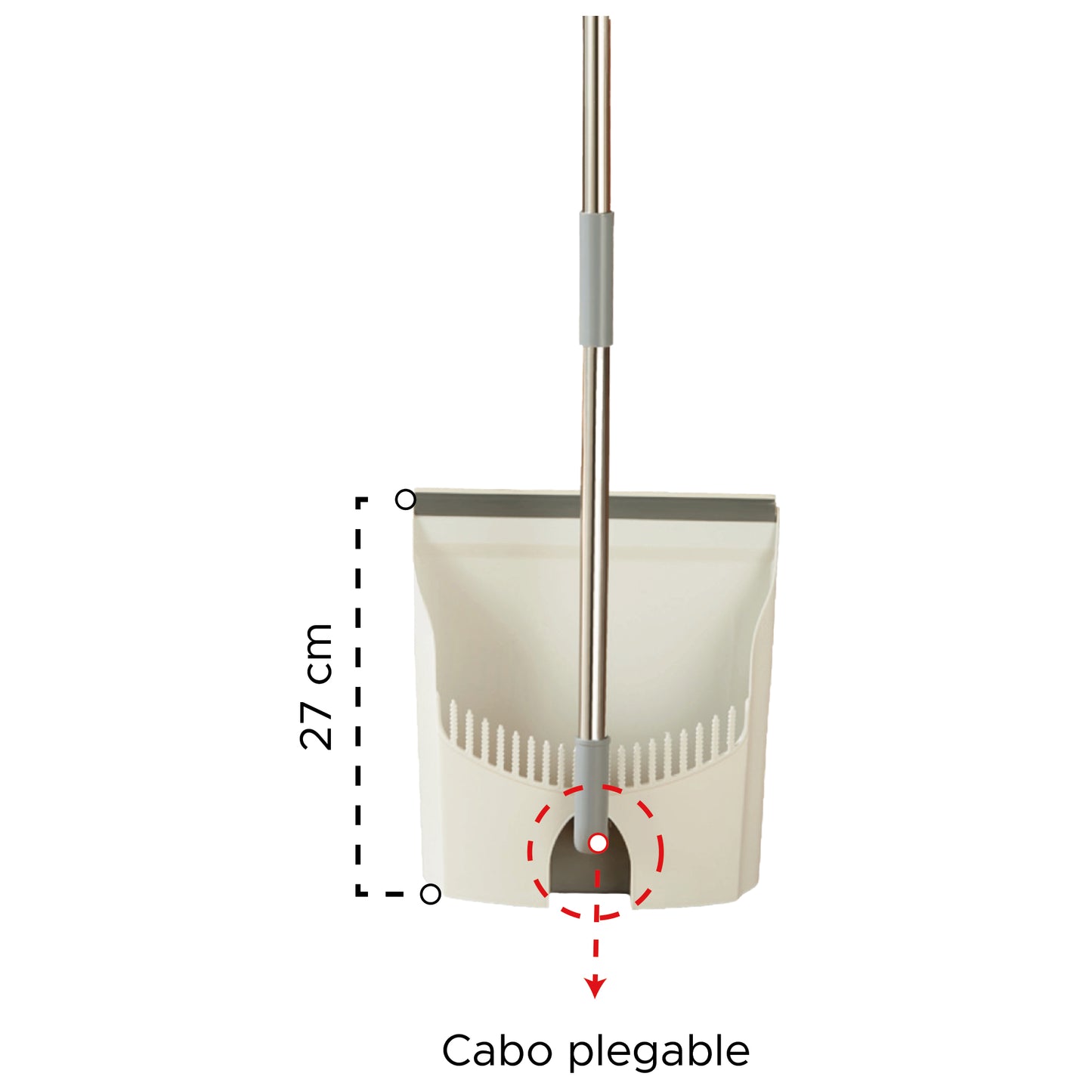 Recogedor plegable con cabo