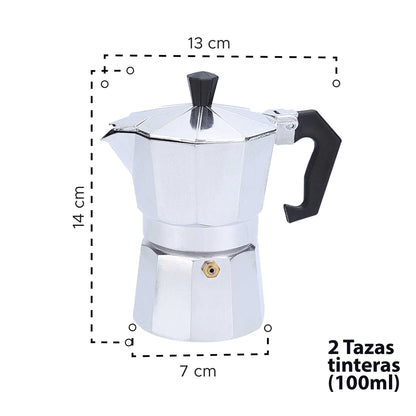 Cafetera moka 2 tazas – 100 ml