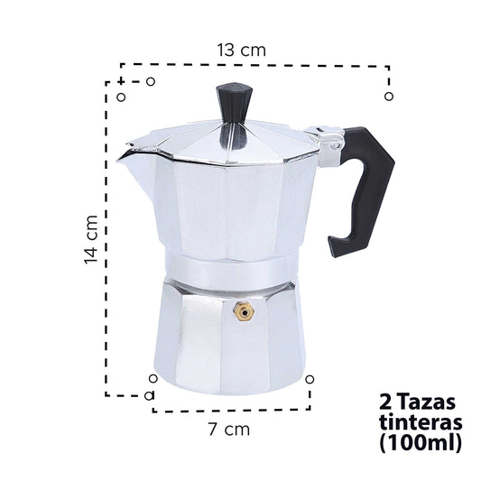Cafetera moka 2 tazas – 100 ml