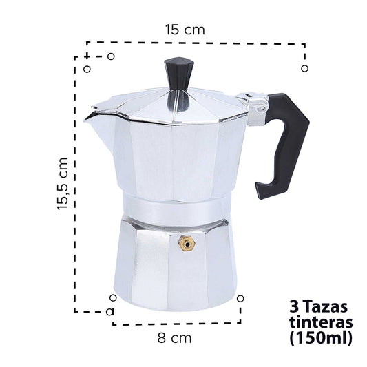 Cafetera moka 3 tazas – 150 ml