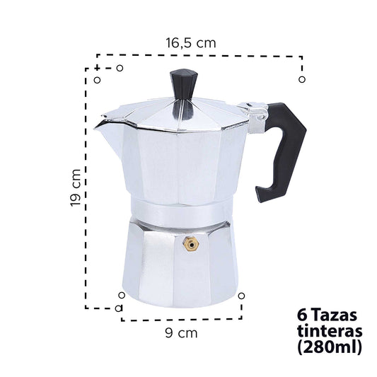 Cafetera moka 6 tazas – 280 ml