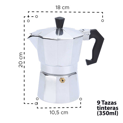 Cafetera moka 9 tazas – 350 ml