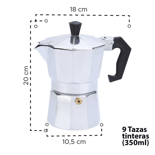 Cafetera moka 9 tazas – 350 ml
