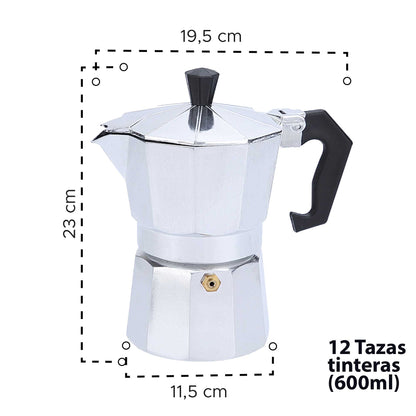Cafetera moka 12 tazas – 600 ml