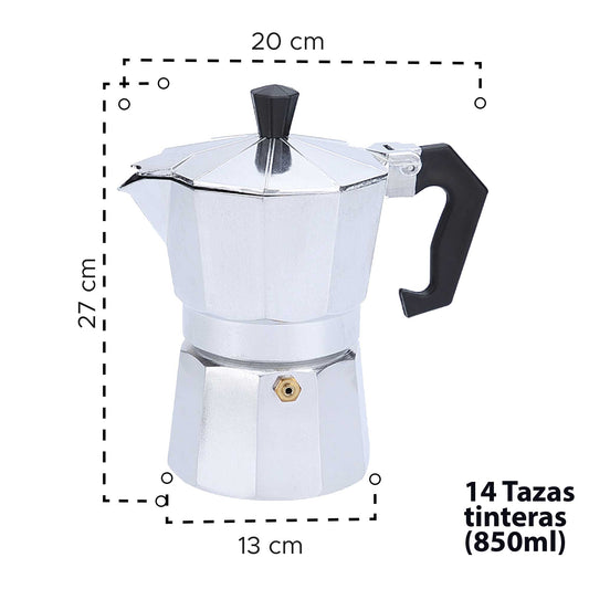 Cafetera moka 14 tazas – 850 ml