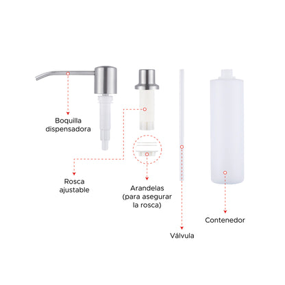 Dispensador de jabón empotrable