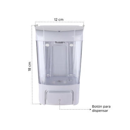 Dispensador de Jabón y Gel 800 ml Transparente