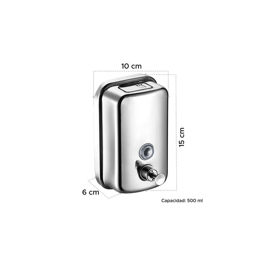 Dispensador de jabón líquido en acero 500 ml Triple Clean